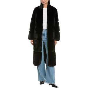 Apparis Womens  Sylke Long Coat, Black
